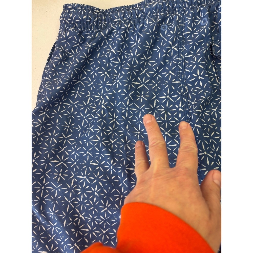 TRUE GRIT Mens Swim Trunks Board Shorts Bali Blue Print Drawstring Waterman XL - Picture 16 of 16